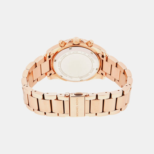 Women Quartz Pink Dial Chronograph Stainless Steel Watch MK5263I