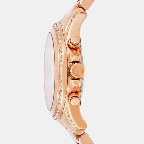 Women Quartz Pink Dial Chronograph Stainless Steel Watch MK5263I
