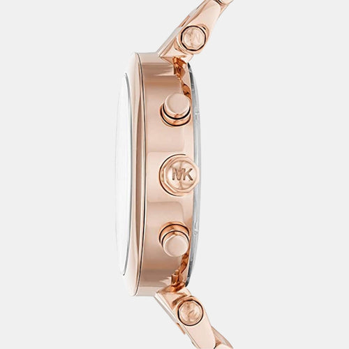 Sport Women Quartz Pink Dial Chronograph Stainless Steel Watch MK5277