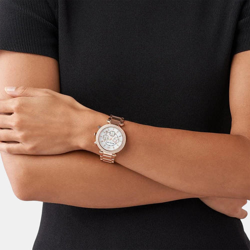 Parker Women Quartz White Dial Chronograph Stainless Steel Watch MK5491