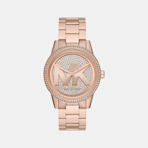 Bryant Women Quartz Pink Dial Analog Stainless Steel Watch MK6863