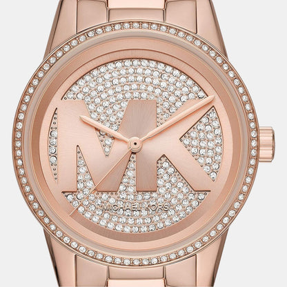 Bryant Women Quartz Pink Dial Analog Stainless Steel Watch MK6863