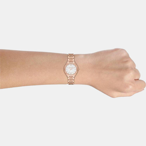 Mindy Women Quartz White Dial Analog Stainless Steel Watch MK7076