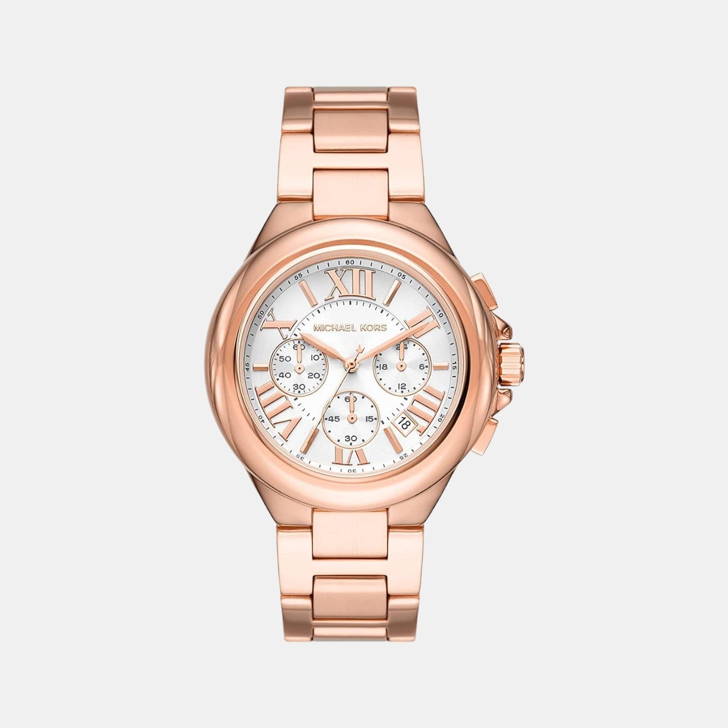 Camille Women Quartz Pink Dial Chronograph Stainless Steel Watch MK7271