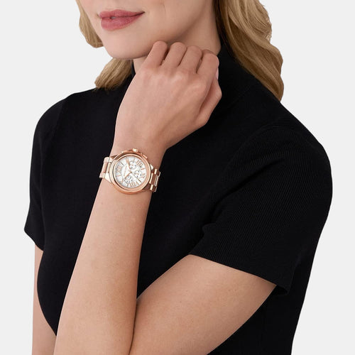 Camille Women Quartz Pink Dial Chronograph Stainless Steel Watch MK7271