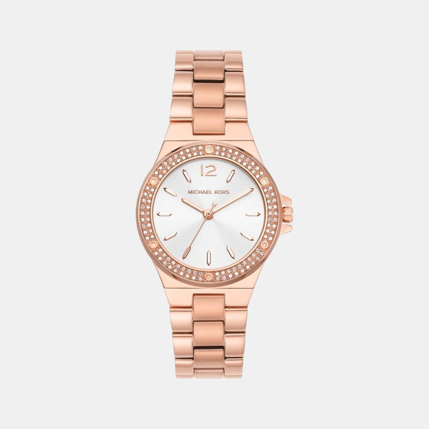 Lennox Women Quartz White Dial Analog Stainless Steel Watch MK7279