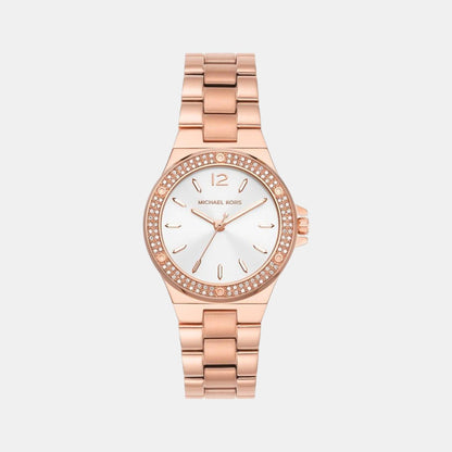 Lennox Women Quartz White Dial Analog Stainless Steel Watch MK7279