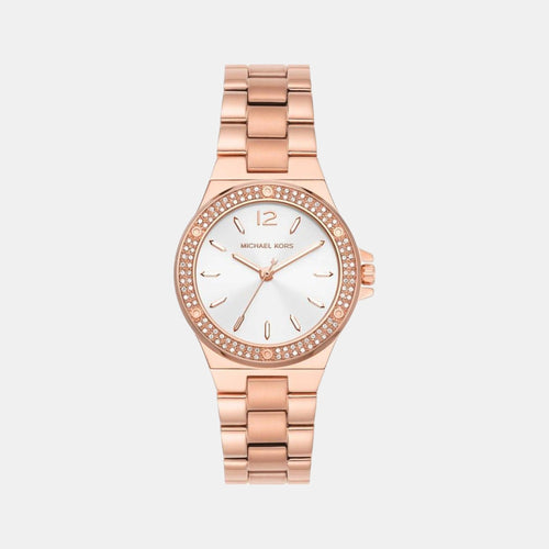 Lennox Women Quartz White Dial Analog Stainless Steel Watch MK7279