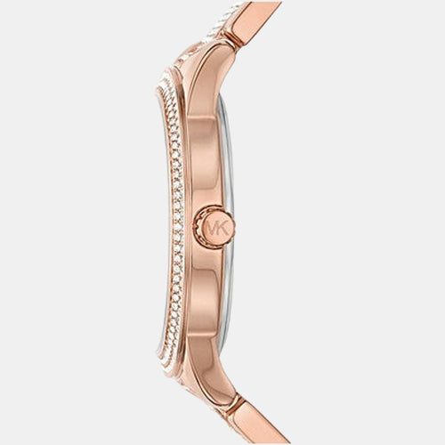 Tibby Women Quartz White Dial Multi-Function Stainless Steel Watch MK7293