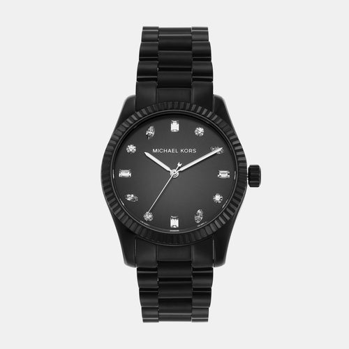 Lexington Women Quartz Black Dial Analog Stainless Steel Watch MK7442