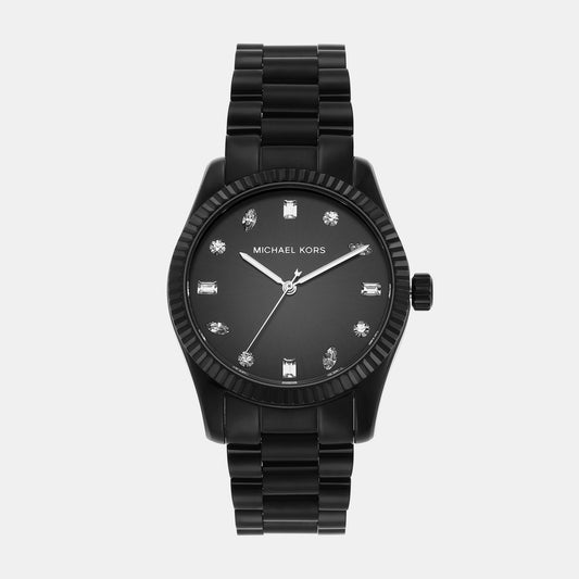 Lexington Women Quartz Black Dial Analog Stainless Steel Watch MK7442