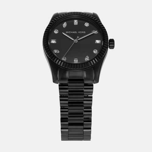 Lexington Women Quartz Black Dial Analog Stainless Steel Watch MK7442