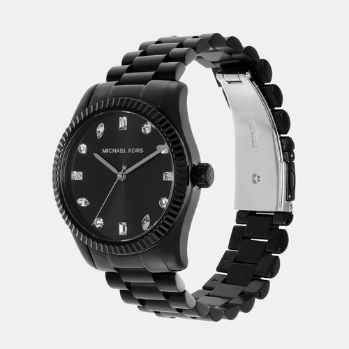 Lexington Women Quartz Black Dial Analog Stainless Steel Watch MK7442