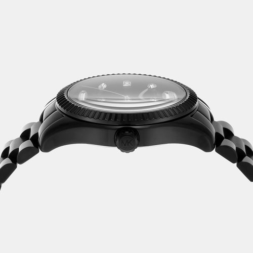 Lexington Women Quartz Black Dial Analog Stainless Steel Watch MK7442