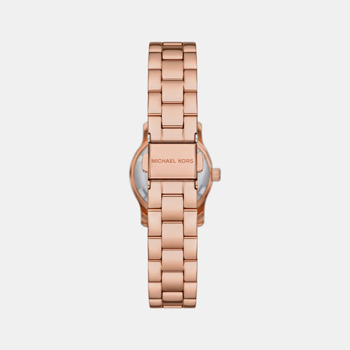 Runway Women Quartz Pink Dial Analog Stainless Steel Watch MK7458