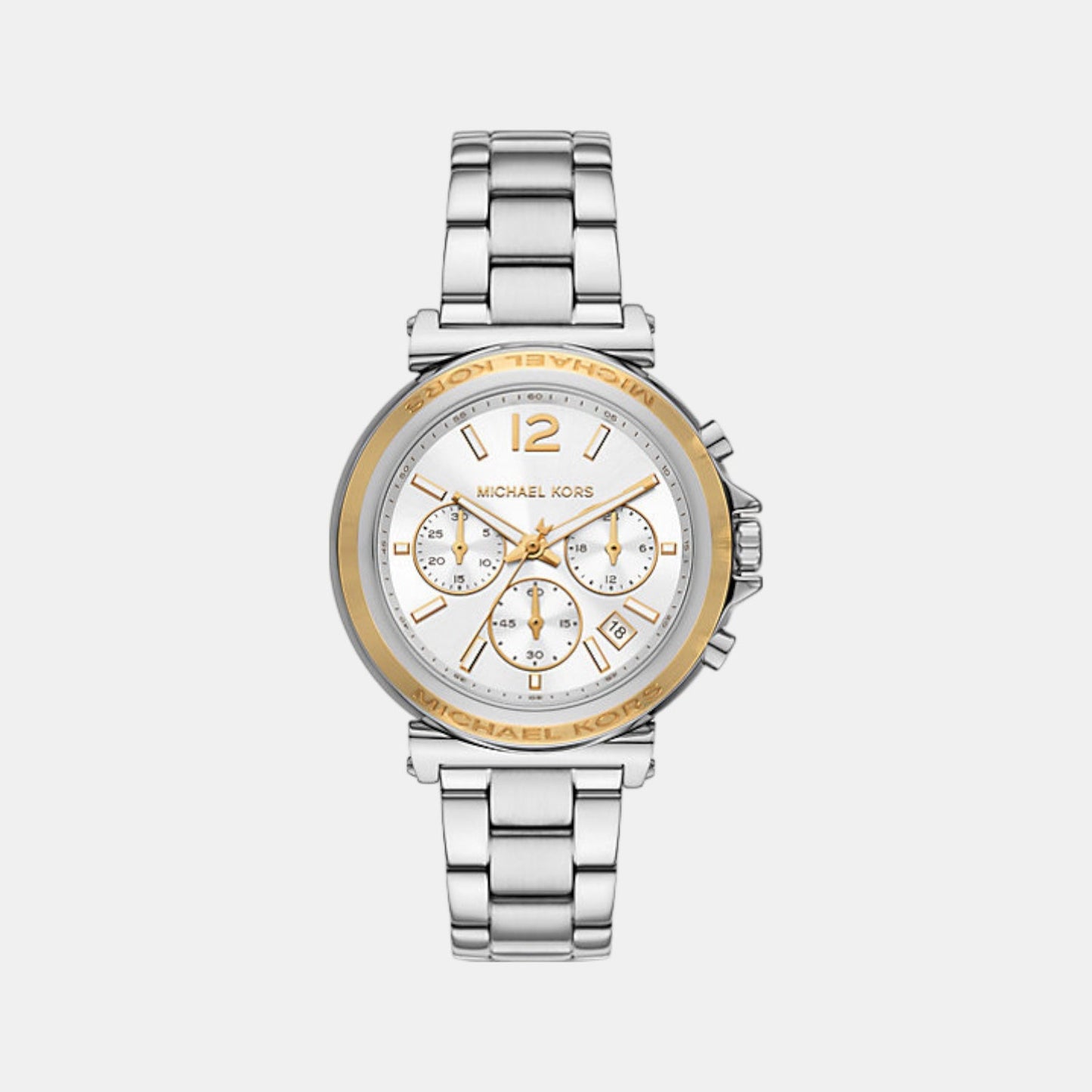 Maren Women Quartz White Dial Chronograph Stainless Steel Watch MK7495