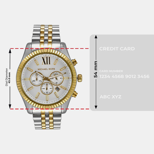 Lexington Men Quartz Silver Dial Chronograph Stainless Steel Watch MK8344