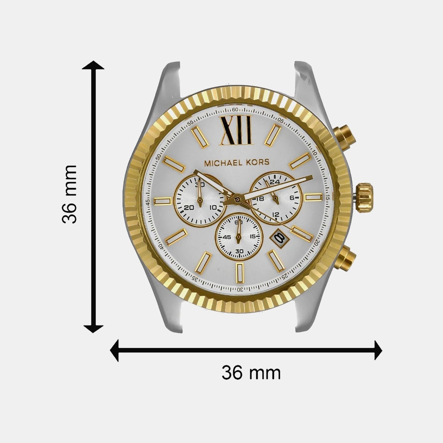 Lexington Men Quartz Silver Dial Chronograph Stainless Steel Watch MK8344