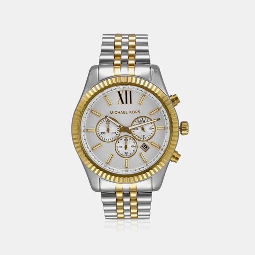Lexington Men Quartz Silver Dial Chronograph Stainless Steel Watch MK8344