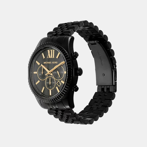 Lexington Men Quartz Black Dial Chronograph Stainless Steel Watch MK8603