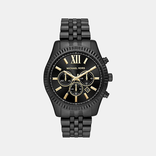 Lexington Men Quartz Black Dial Chronograph Stainless Steel Watch MK8603