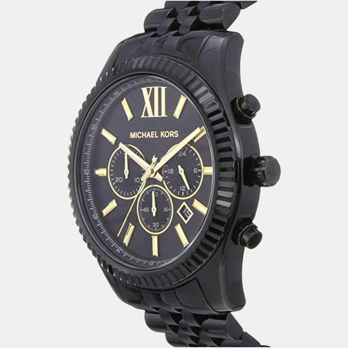 Lexington Men Quartz Black Dial Chronograph Stainless Steel Watch MK8603
