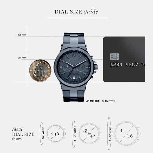 Dylan Men Quartz Blue Dial Chronograph Stainless Steel Watch MK8655