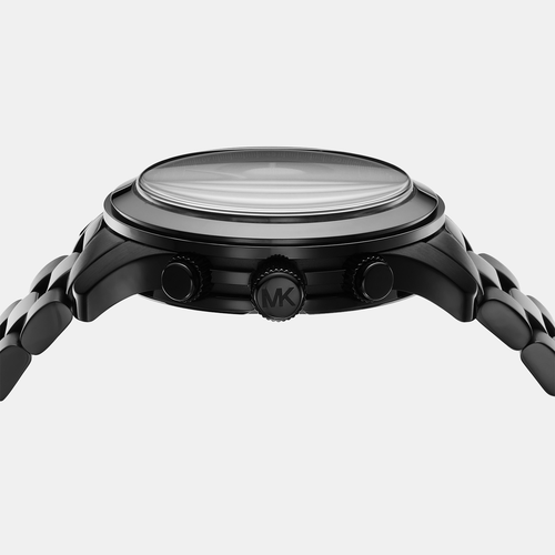 Runway Men Quartz Black Dial Chronograph Stainless Steel Watch MK9073