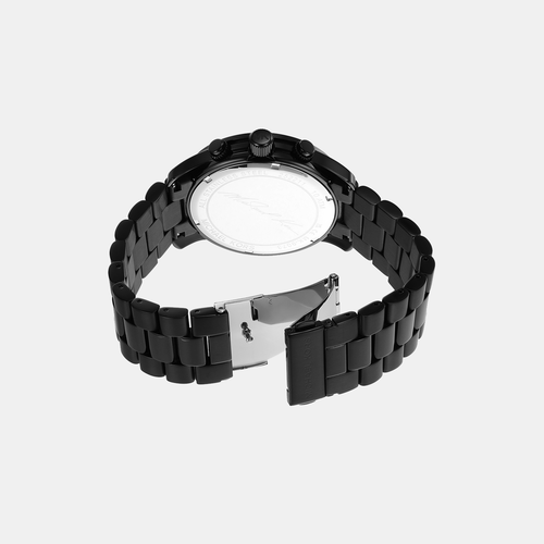Runway Men Quartz Black Dial Chronograph Stainless Steel Watch MK9073