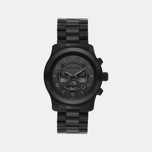 Runway Men Quartz Black Dial Chronograph Stainless Steel Watch MK9073