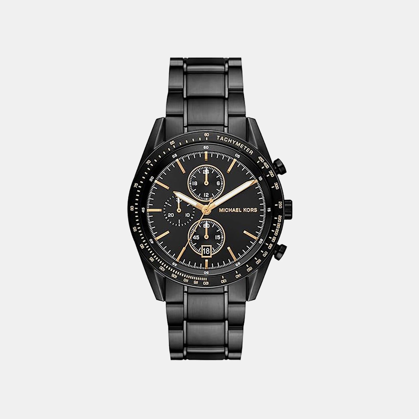 Warren Men Quartz Black Dial Chronograph Stainless Steel Watch MK9113