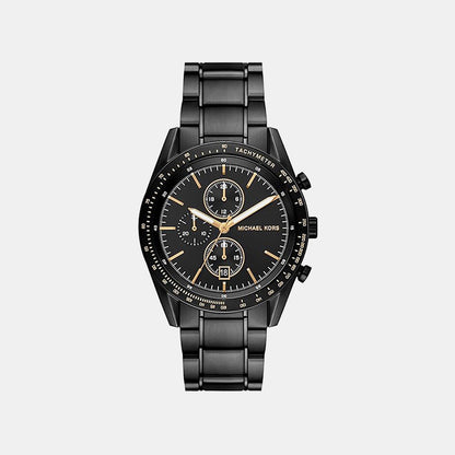 Warren Men Quartz Black Dial Chronograph Stainless Steel Watch MK9113