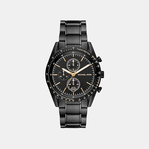 Warren Men Quartz Black Dial Chronograph Stainless Steel Watch MK9113