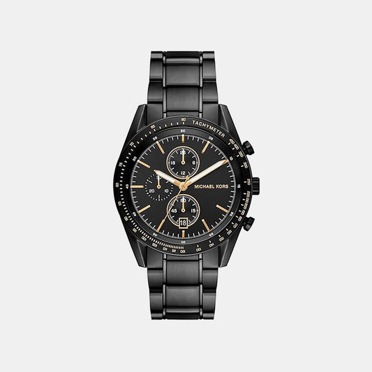 Warren Men Quartz Black Dial Chronograph Stainless Steel Watch MK9113
