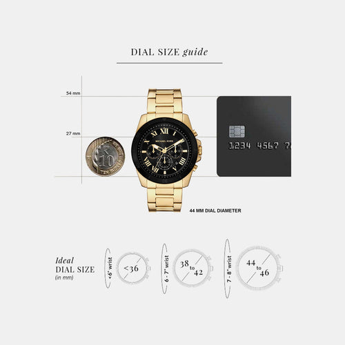 Alek Men Quartz Black Dial Chronograph Stainless Steel Watch MK9184