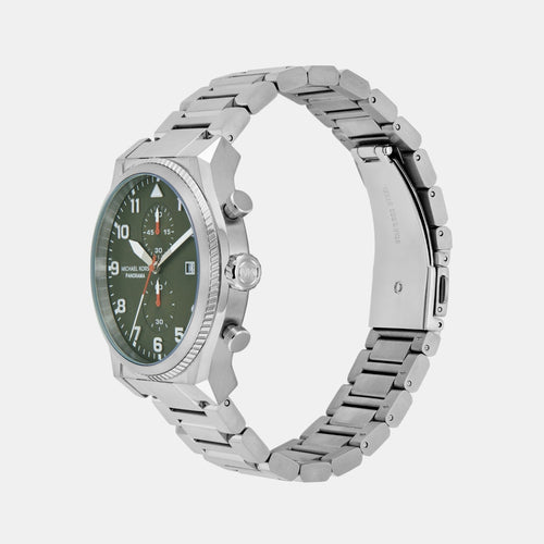 Panorama Men Quartz Green Dial Chronograph Stainless Steel Watch MK9196