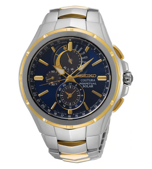 Seiko Coutura Multifunction Solar Quartz, Blue Dial - SSC798P1