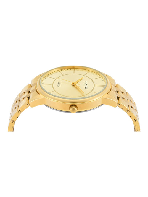 Timex Trendline Round 43mm Champagne Dial Analog Men Watch - TWTG12104