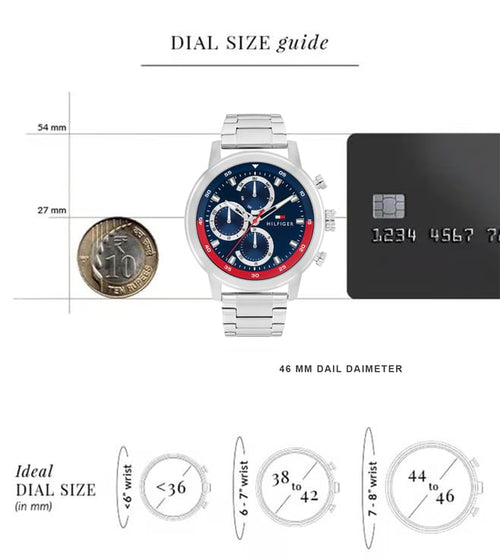 TOMMY HILFIGER Rocky Quartz Chronograph Men 46 mm TH1792179