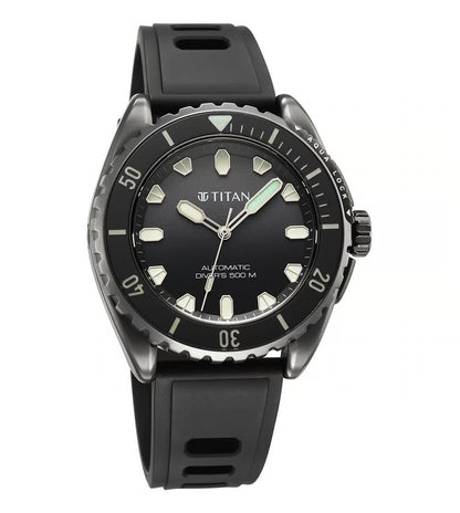 Titan Zero Hour Diver’s 500M Automatic Men’s Watch 10071QM01