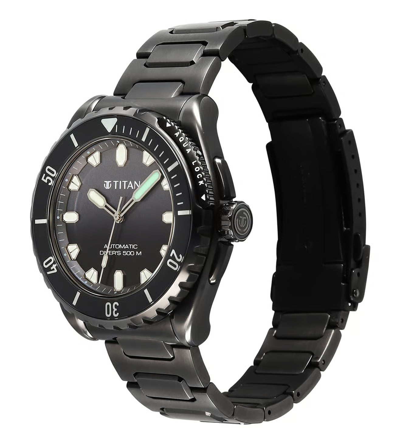 Titan Zero Hour Diver’s 500M Automatic Men’s Watch 10071QM01