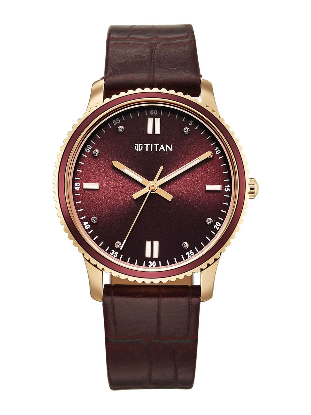 TITAN Purple Sports Fashion Leather Strap Analog Watch - 2766KL01