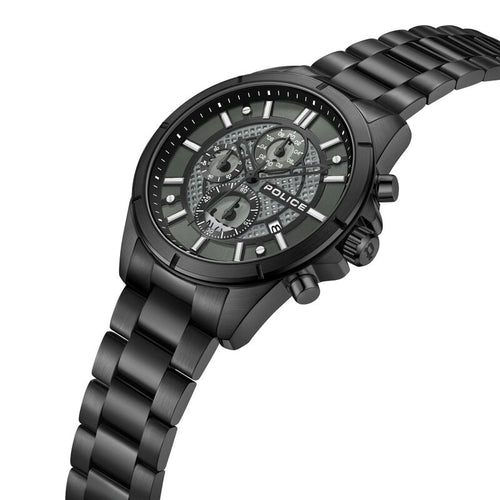 Police Chronograph Black Dial Black Color Stainless Steel Strap Watch For Men NTPLPEWGI0054004