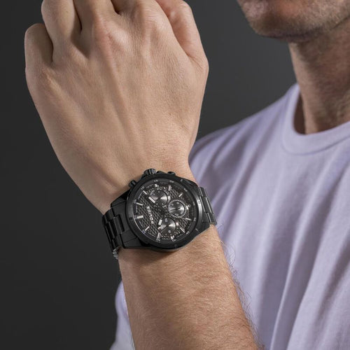 Police Quartz Multifunction Black Dial Black Stainless Steel Strap Watch For Men NTPLPEWGK2204107