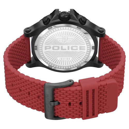Police Quartz Multifunction Black Dial Silicone Strap Watch for Men NTPLPEWJQ2110551