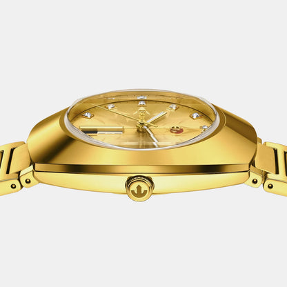 Diastar Original Unisex Automatic Gold Dial Analog Stainless Steel Watch R12161663