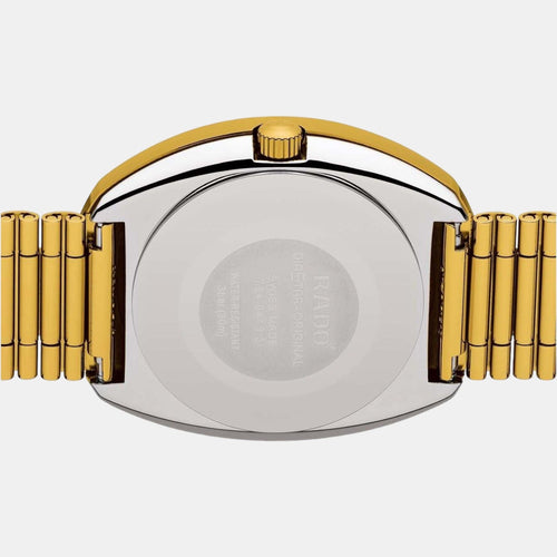 Diastar Men Quartz Gold Dial Analog Stainless Steel Watch R12413193