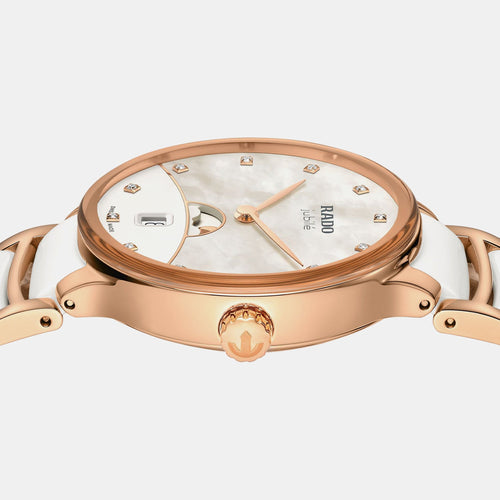 Centrix Women Quartz Mother Of Pearl Dial Analog Ceramic Watch R30232922
