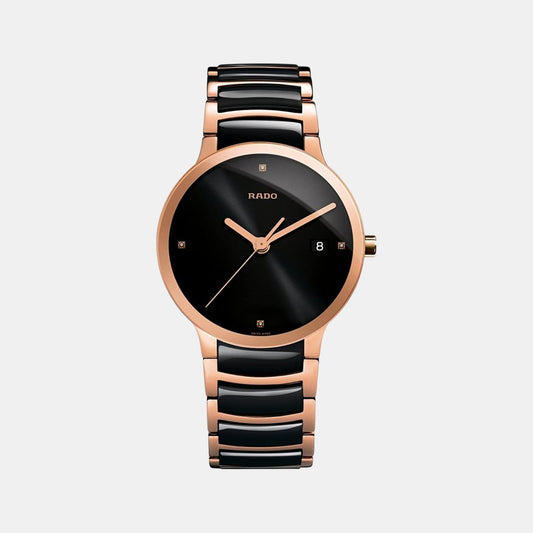 Centrix Unisex Quartz Black Dial Analog Stainless Steel Watch R30554712