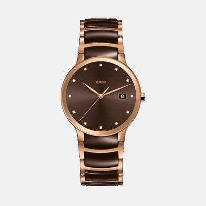 Centrix Unisex Quartz Brown Dial Analog Stainless Steel Watch R30554724